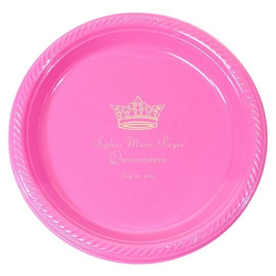 Delicate Princess Crown Plastic Plates